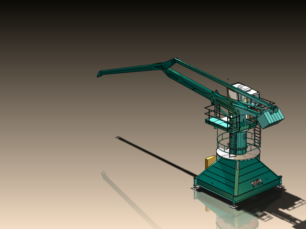 Balance Crane with semi-mobile base